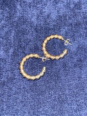 Gold-Tone Twisted Hoop Earrings - Women Jewelry